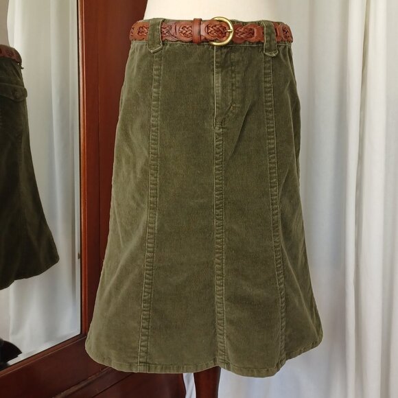 Eddie Bauer Fall '06 Cotton Corduroy Panel Skirt, Midi, Excellent Condition - Picture 1 of 9